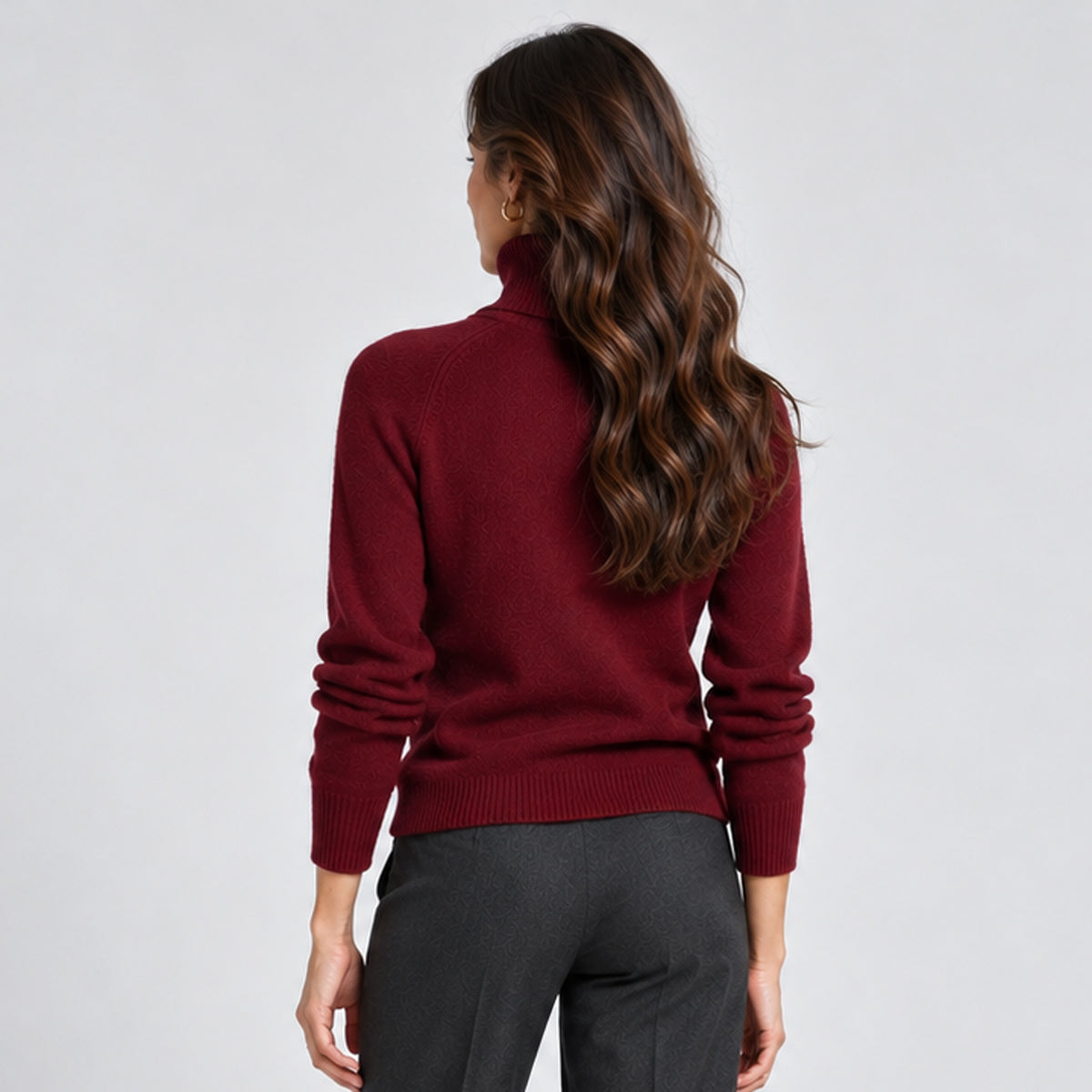 Monvaline | Women's Roll Neck Knitted Jumper – Relaxed Fit