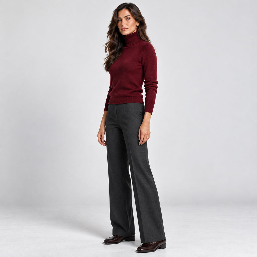 Monvaline | Women's Roll Neck Knitted Jumper – Relaxed Fit
