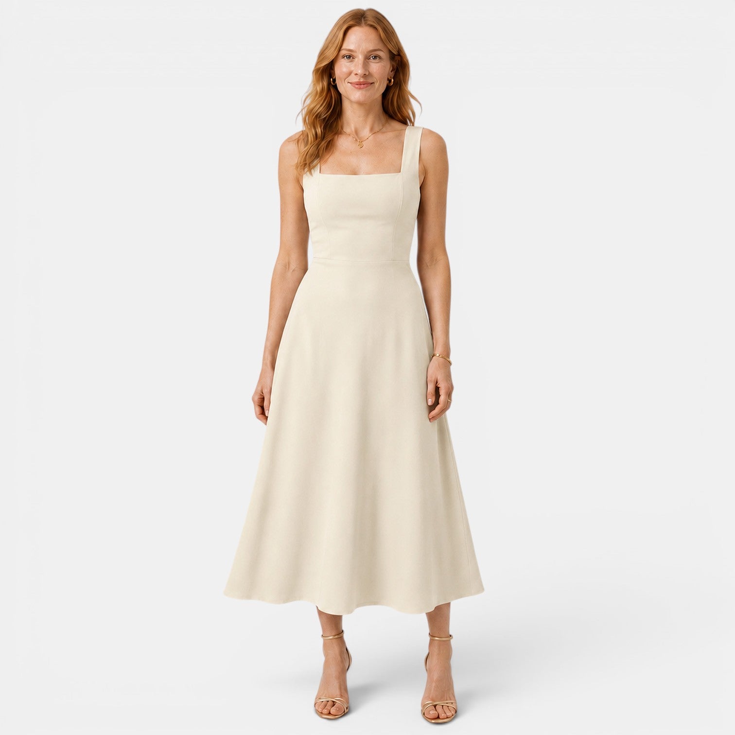 Monvaline | Women's Slim Fit Midi Dress for Summer Parties and Events