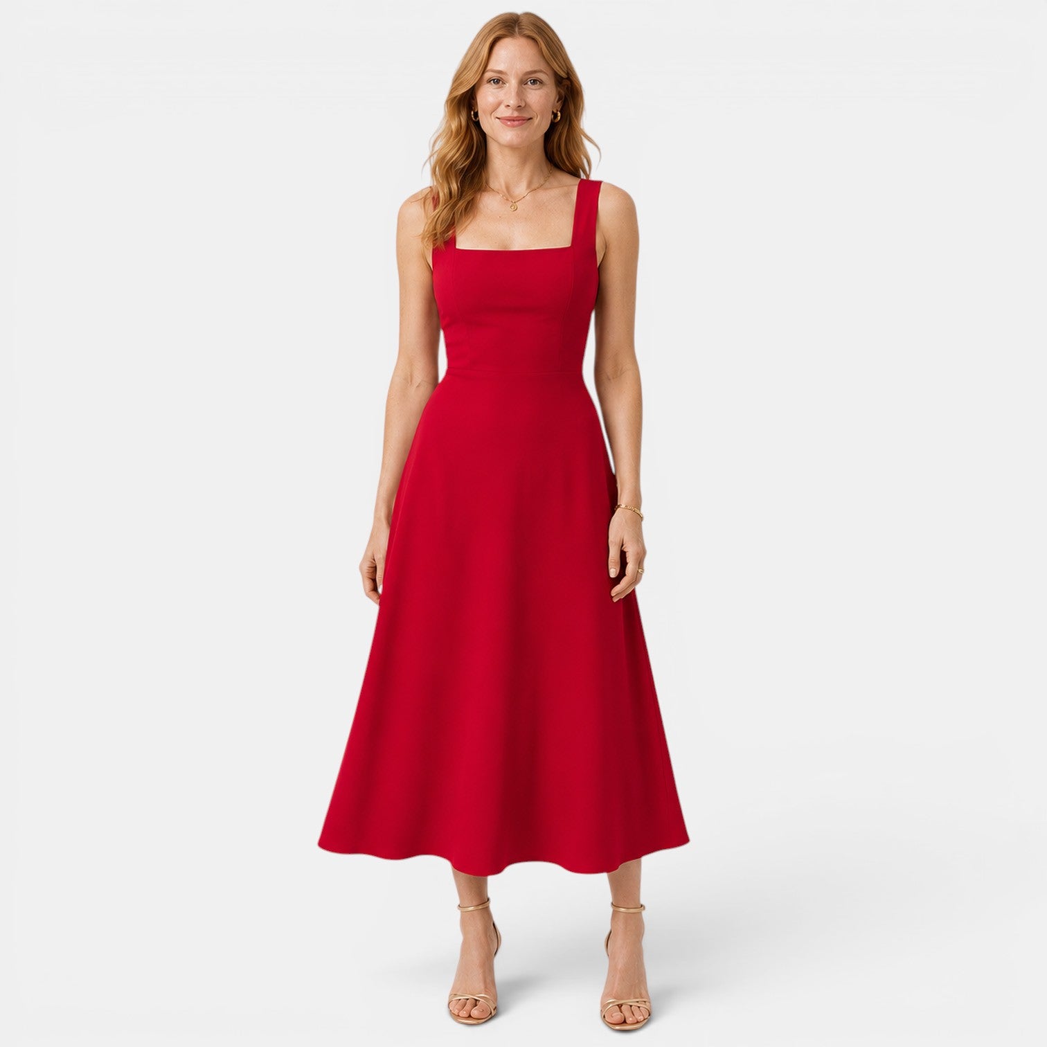 Monvaline | Women's Slim Fit Midi Dress for Summer Parties and Events