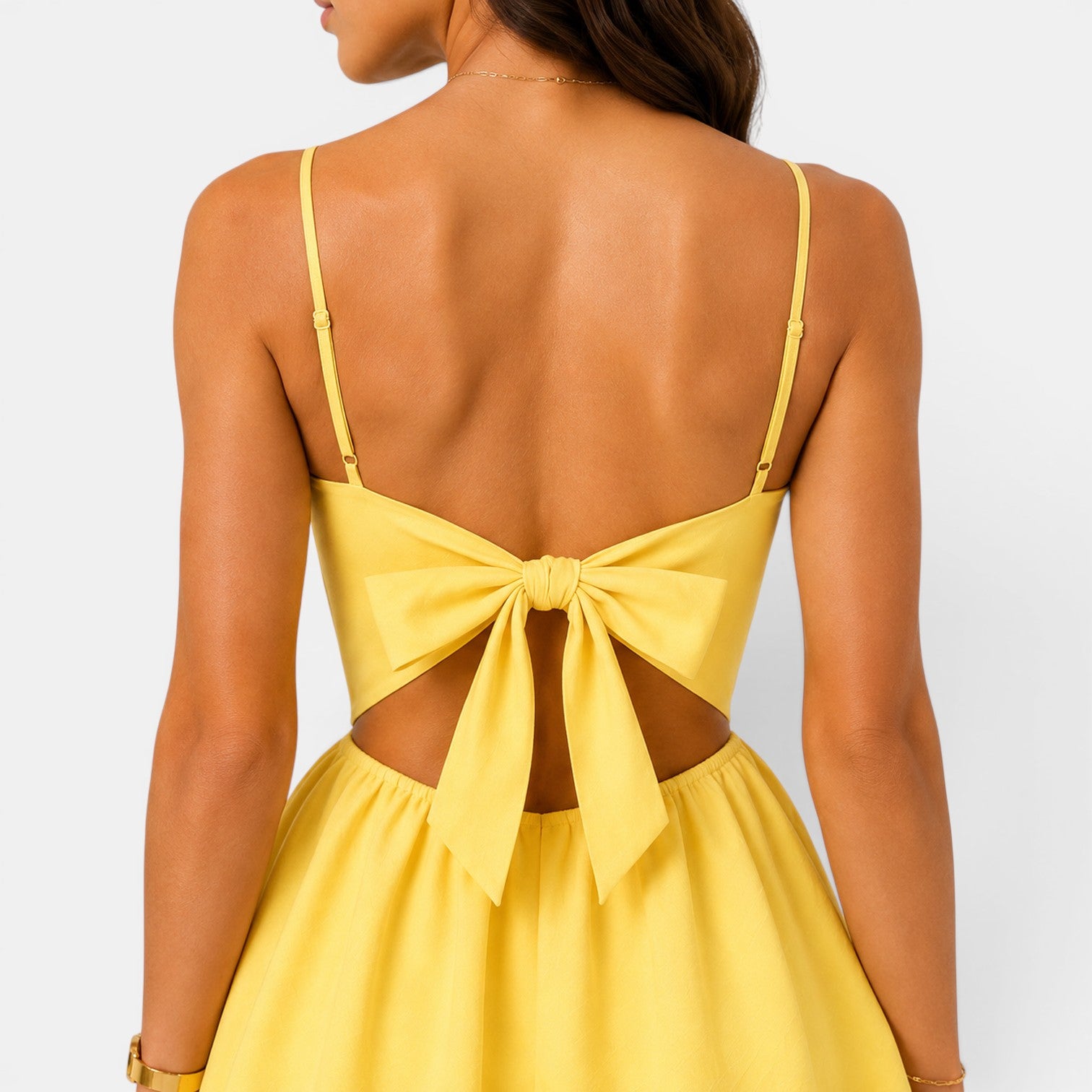 Monvaline | Women's Slip Dress with Bow High Waist Party Dress