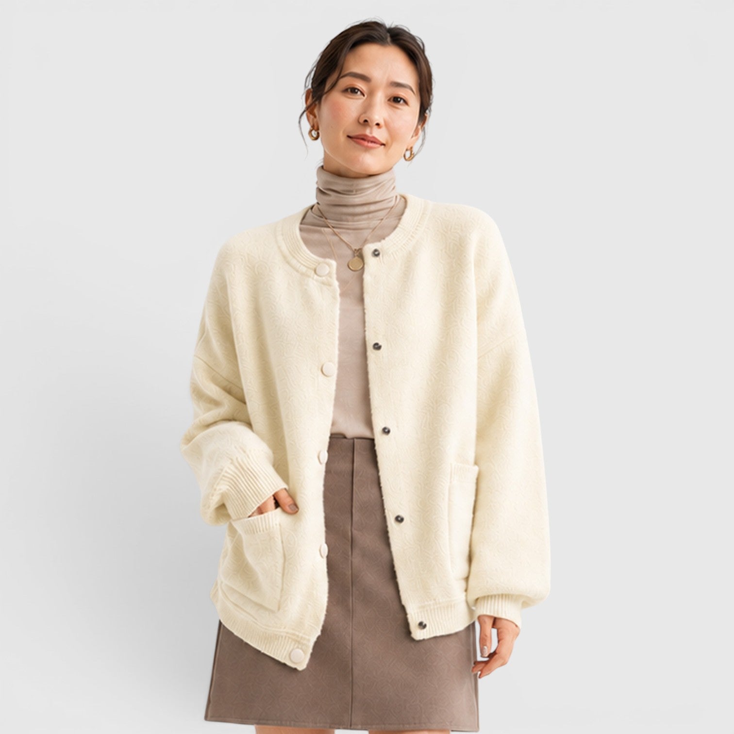 Monvaline | Women's Smart Casual Soft Button Front Knit Cardigan