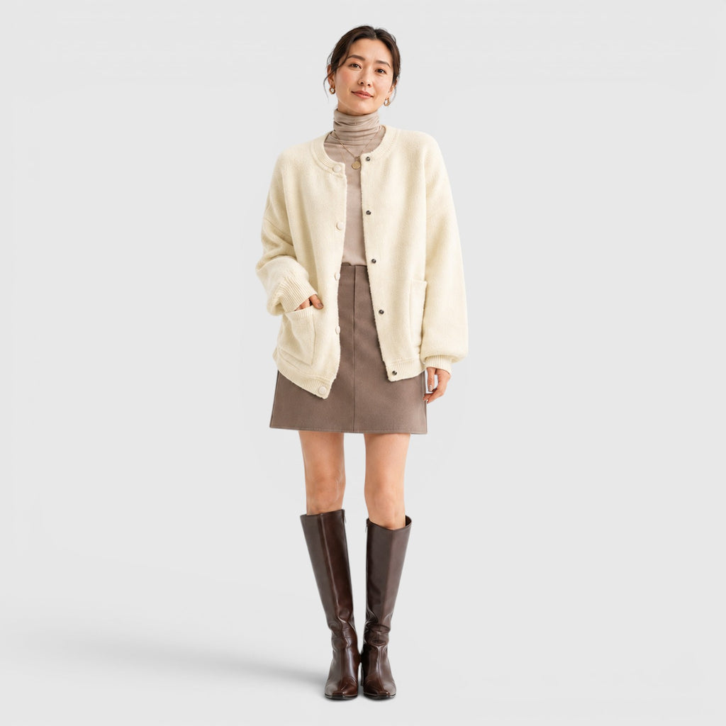 Monvaline | Women's Smart Casual Soft Button Front Knit Cardigan
