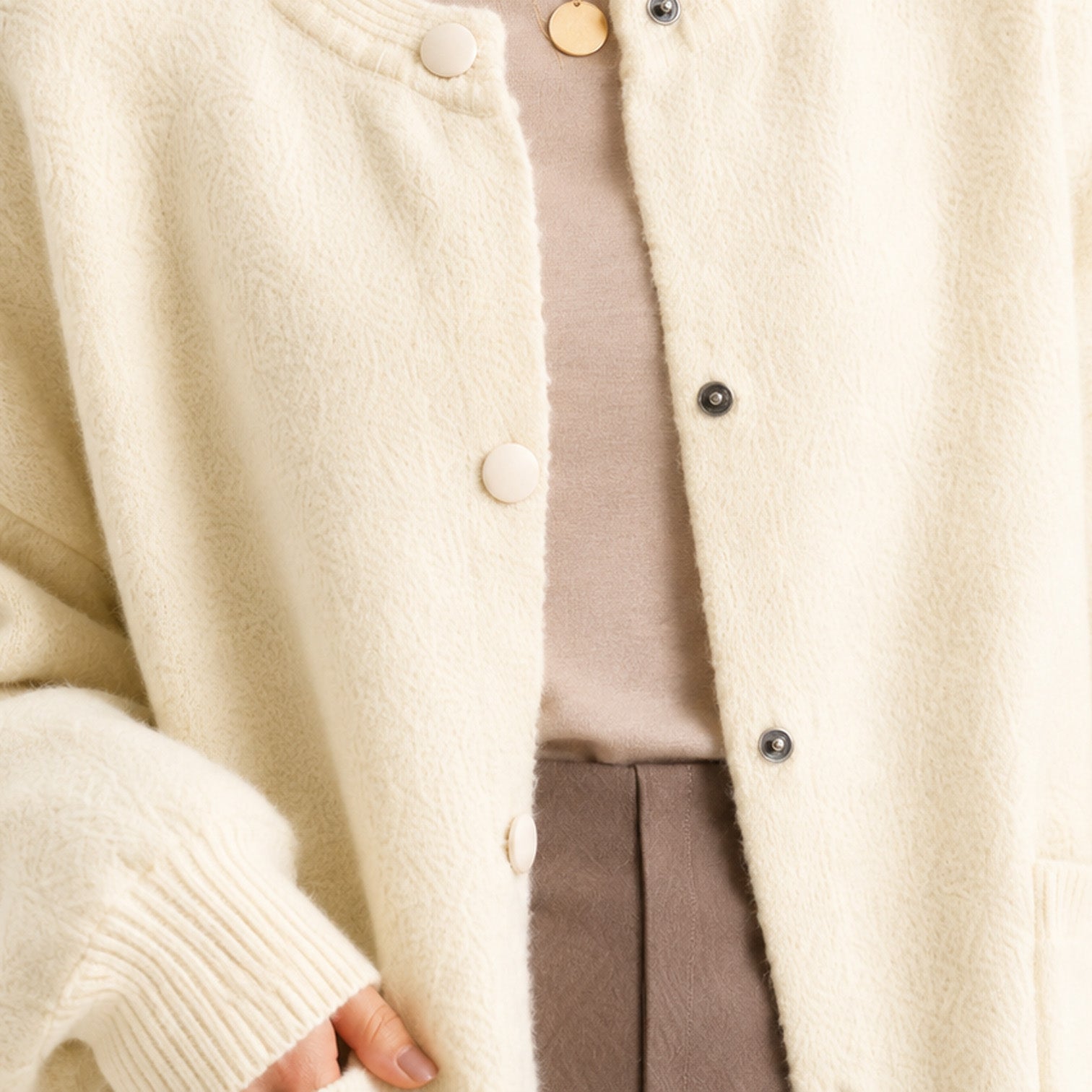 Monvaline | Women's Smart Casual Soft Button Front Knit Cardigan