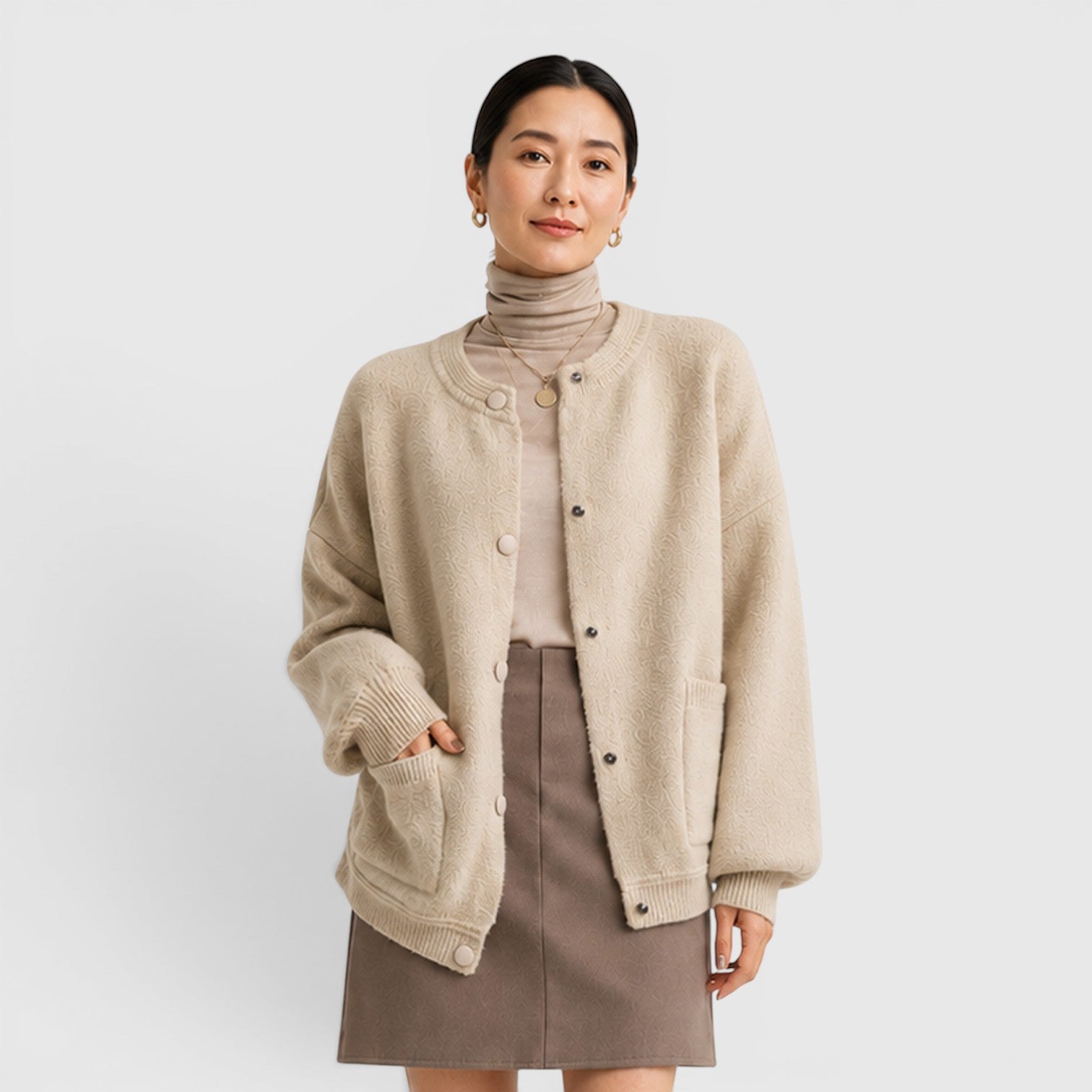 Monvaline | Women's Smart Casual Soft Button Front Knit Cardigan