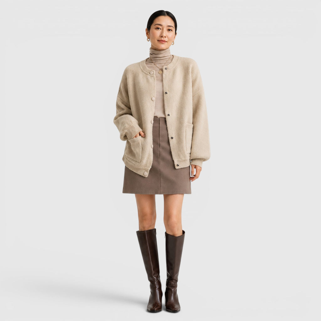 Monvaline | Women's Smart Casual Soft Button Front Knit Cardigan