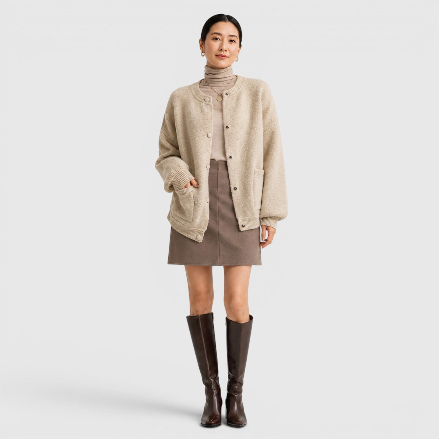 Monvaline | Women's Smart Casual Soft Button Front Knit Cardigan