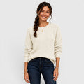 Monvaline | Women's Soft Chenille Crew Neck Jumper for Work