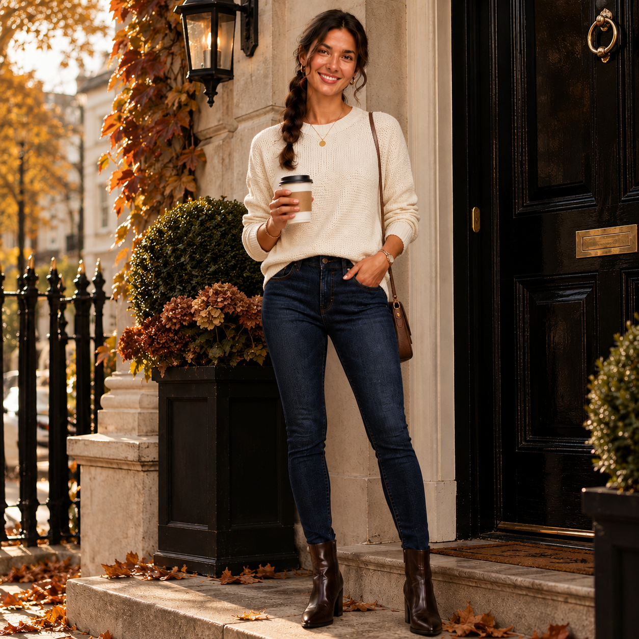 Monvaline | Women's Soft Chenille Crew Neck Jumper for Work