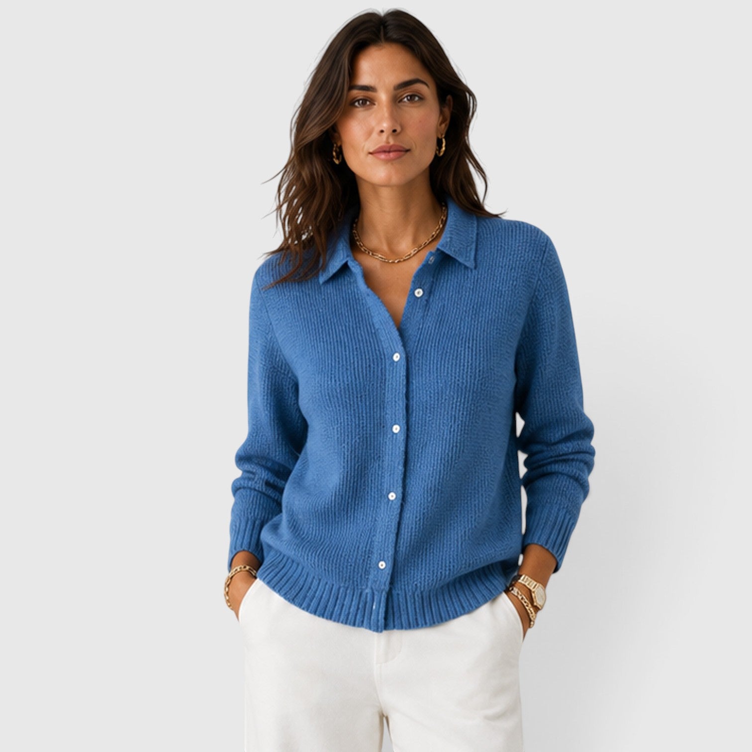 Monvaline | Women's Soft Knit Cardigan Relaxed Fit for Everyday Wear