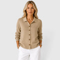 Monvaline | Women's Soft Knit Collared Cardigan Button-Up Classic Style