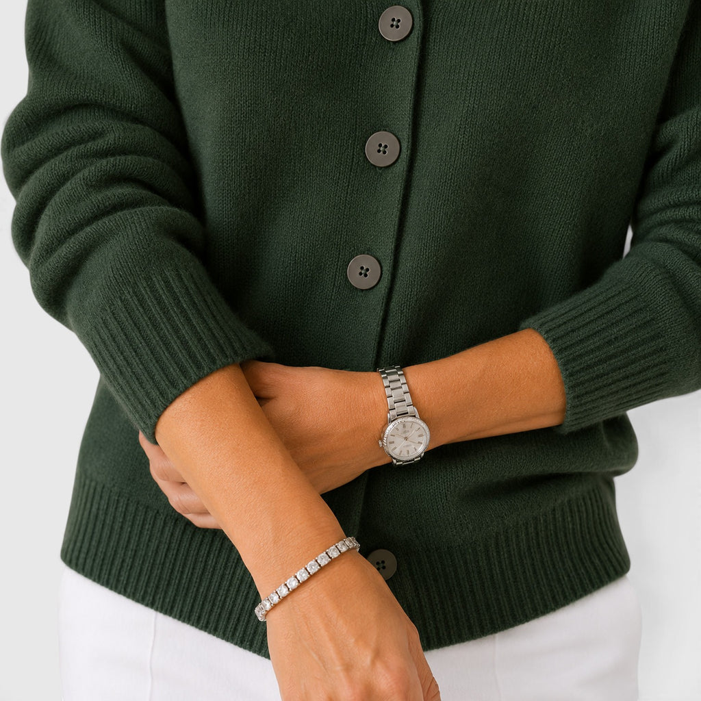 Monvaline | Women's Soft Knit Collared Cardigan Button-Up Classic Style