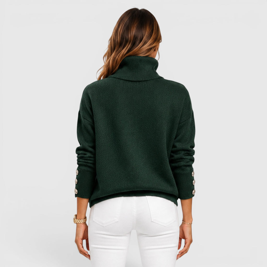 Monvaline | Women's Soft Knit Warm Roll Neck Jumper