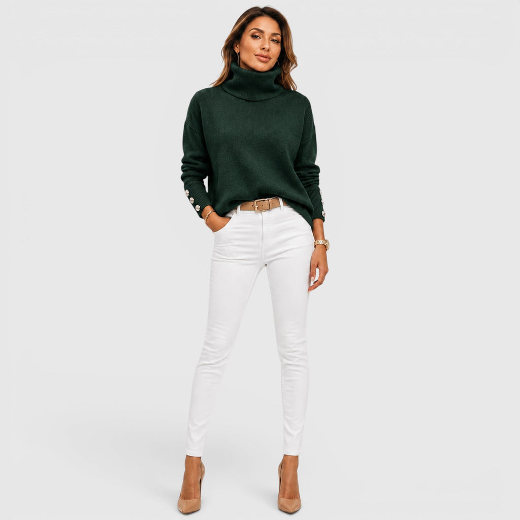 Monvaline | Women's Soft Knit Warm Roll Neck Jumper