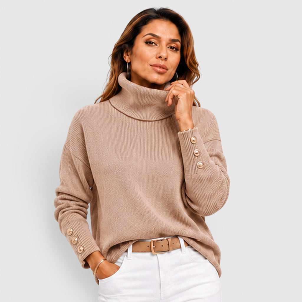 Monvaline | Women's Soft Knit Warm Roll Neck Jumper