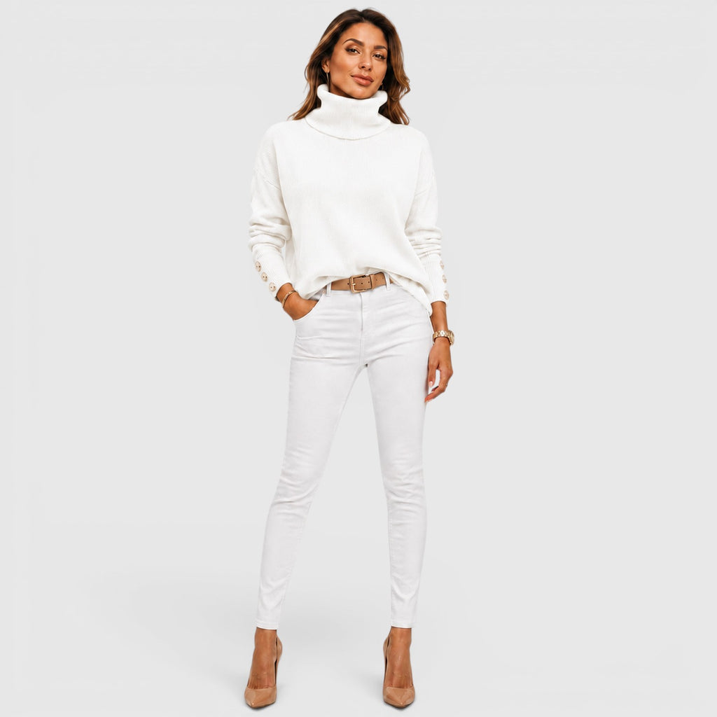 Monvaline | Women's Soft Knit Warm Roll Neck Jumper