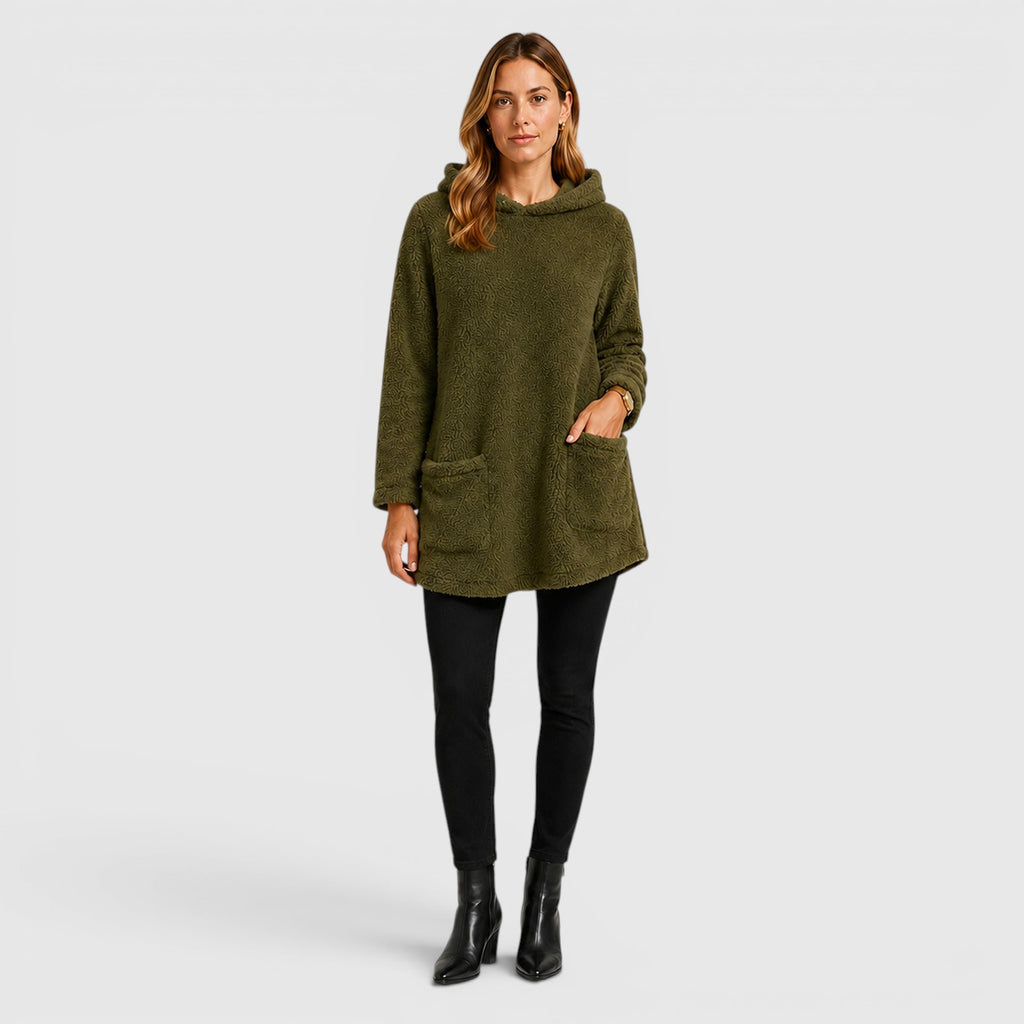 Monvaline | Women's Soft Plush Hoodie for Cold Weather Comfort