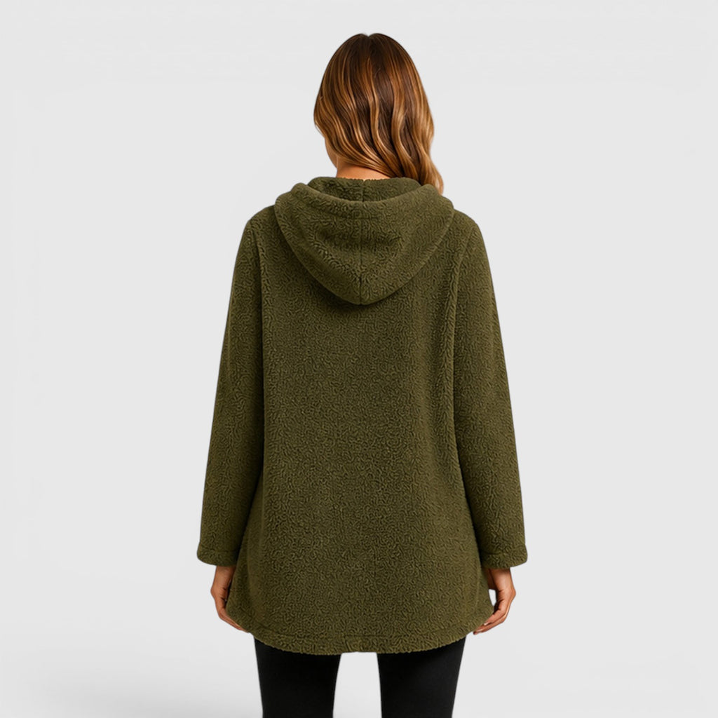 Monvaline | Women's Soft Plush Hoodie for Cold Weather Comfort