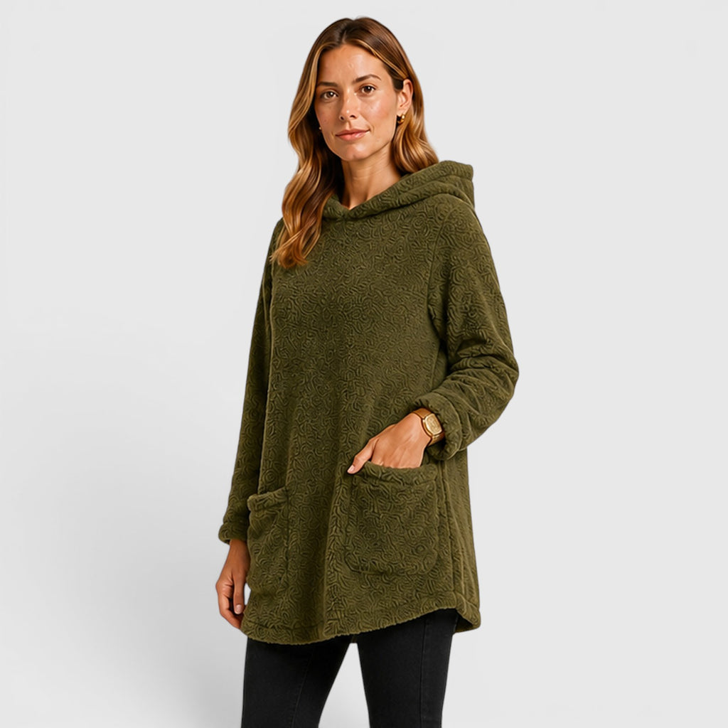 Monvaline | Women's Soft Plush Hoodie for Cold Weather Comfort