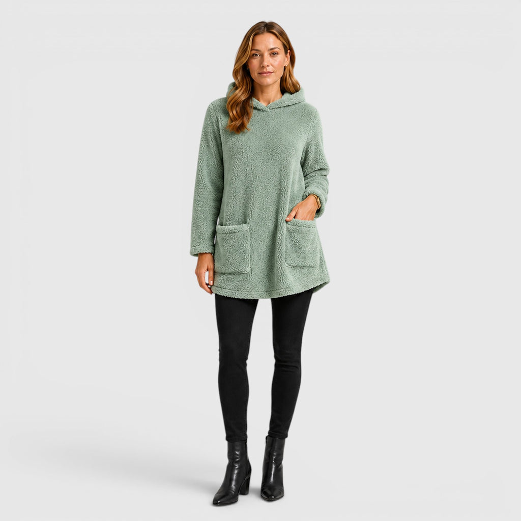 Monvaline | Women's Soft Plush Hoodie for Cold Weather Comfort