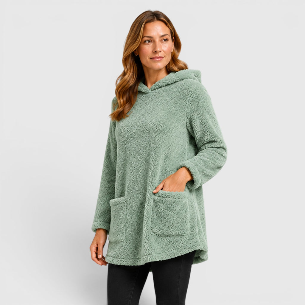Monvaline | Women's Soft Plush Hoodie for Cold Weather Comfort