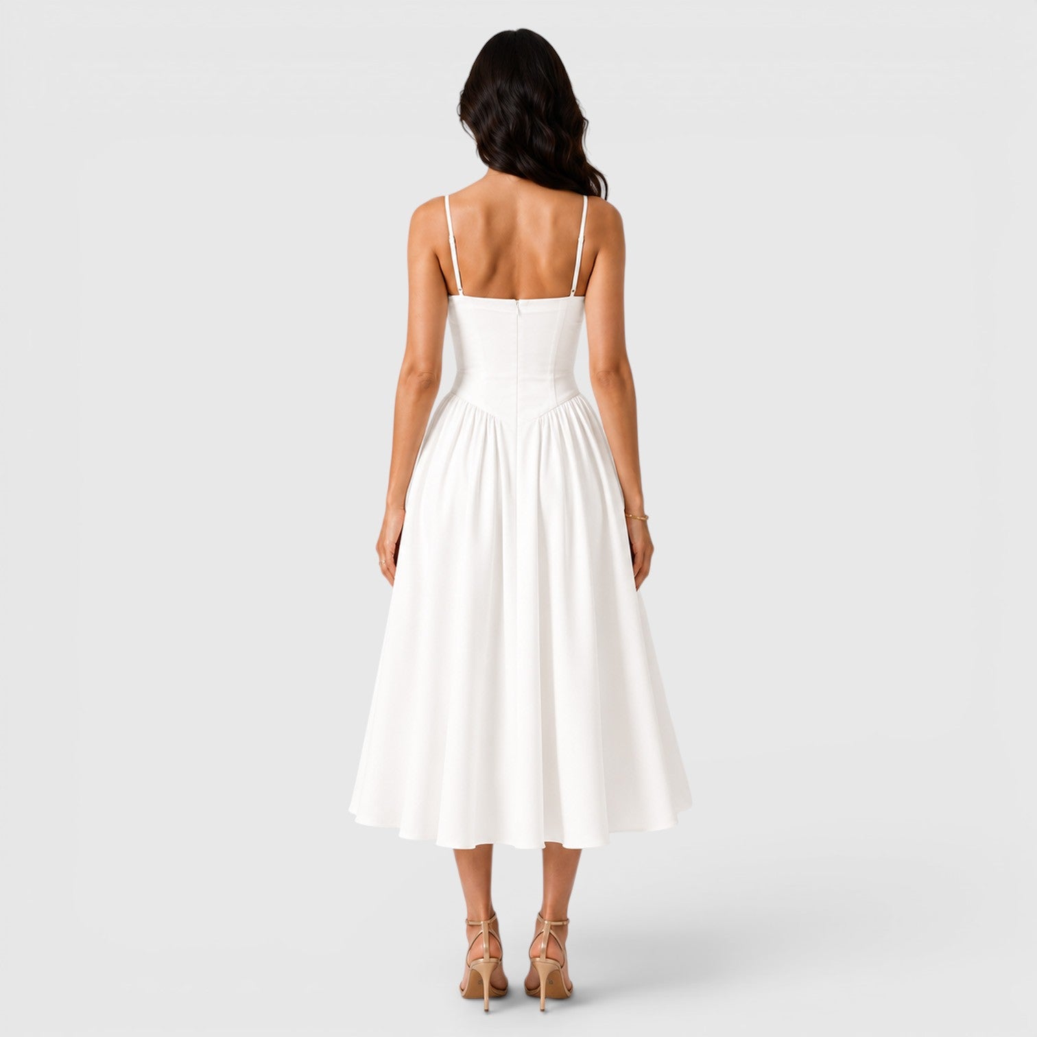 Monvaline | Women's Spaghetti Strap Dress for Summer Evening Events