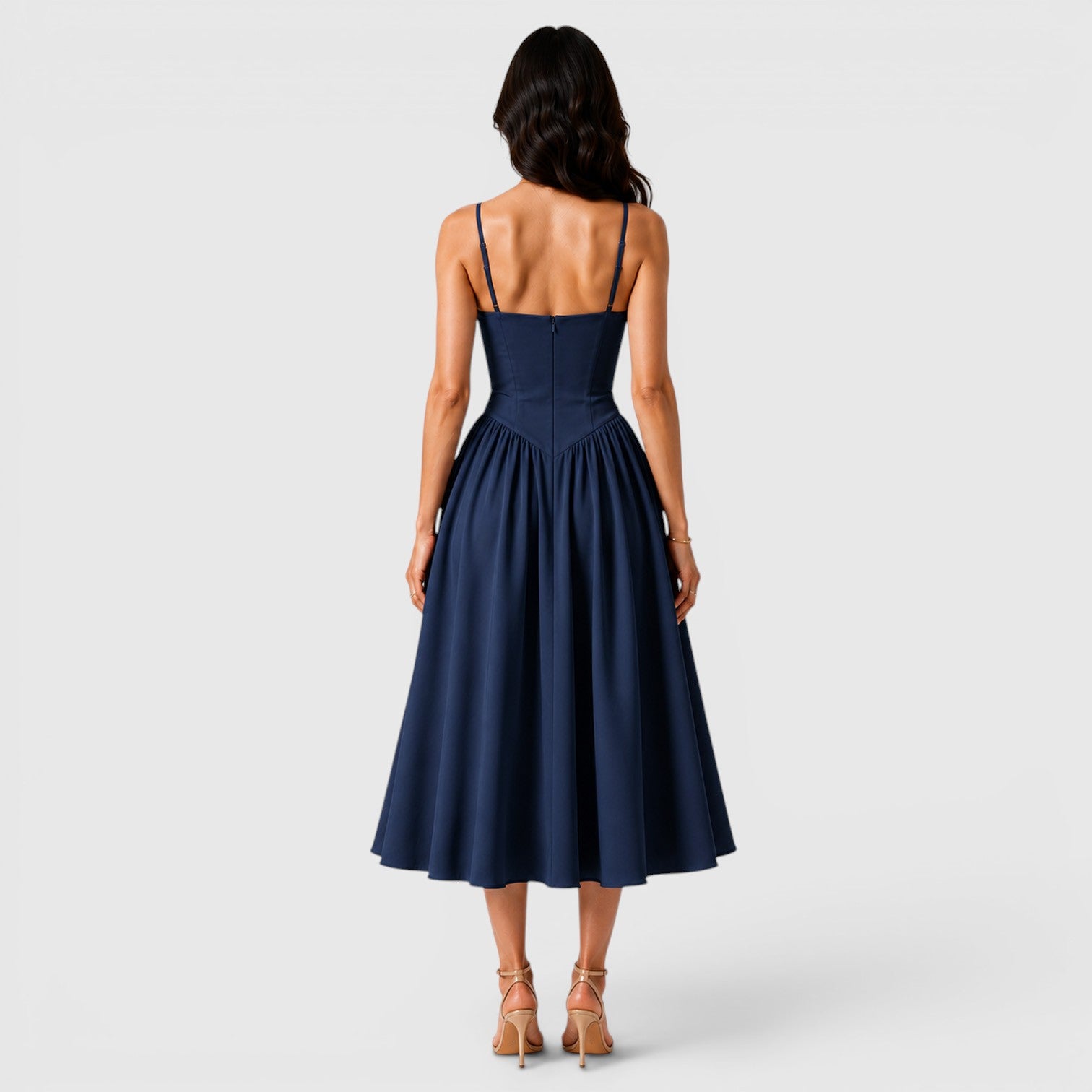 Monvaline | Women's Spaghetti Strap Dress for Summer Evening Events