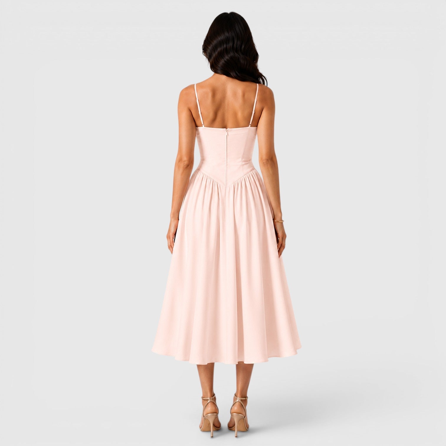 Monvaline | Women's Spaghetti Strap Dress for Summer Evening Events
