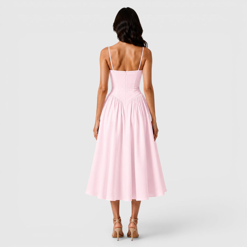 Monvaline | Women's Spaghetti Strap Dress for Summer Evening Events