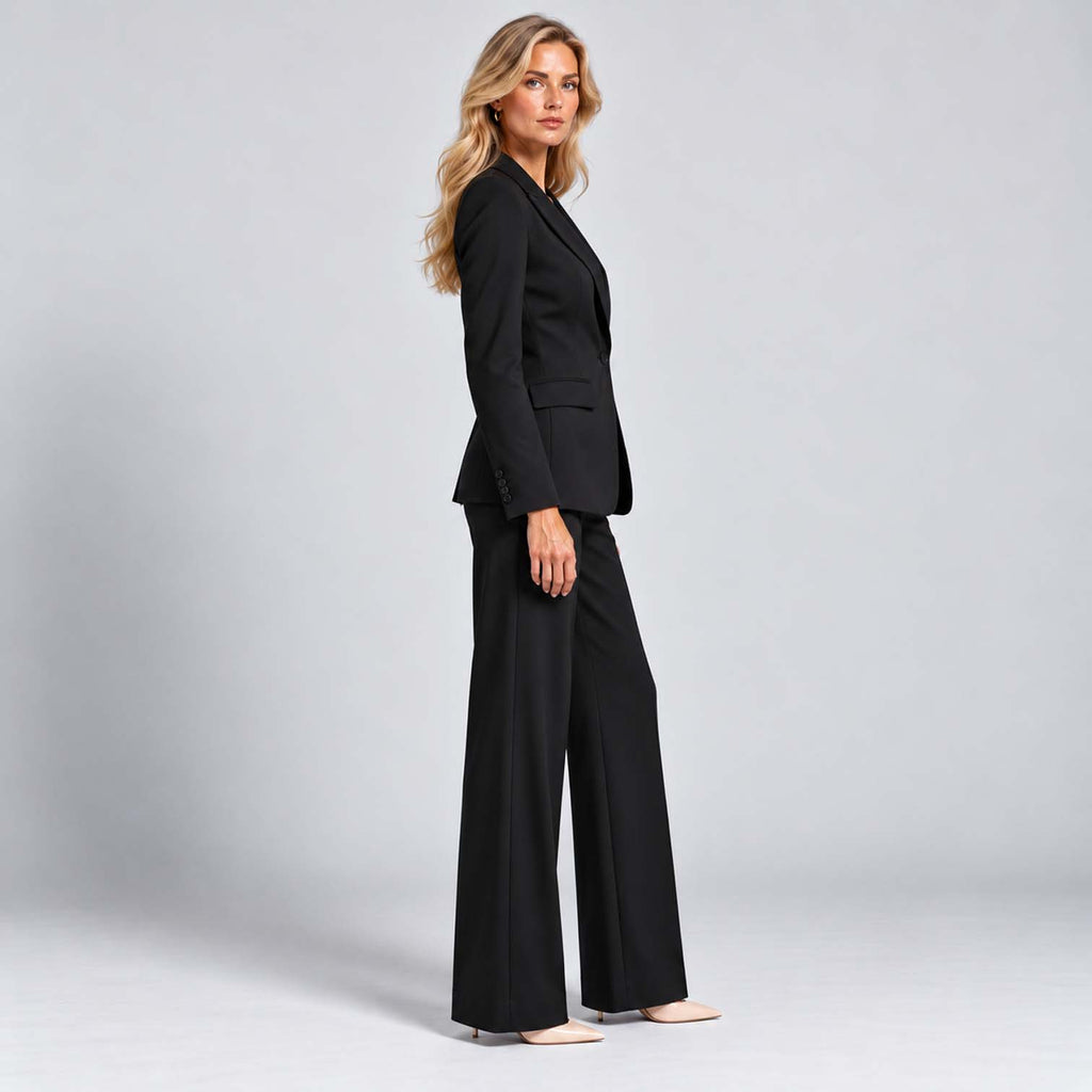 Monvaline | Women's Tailored Blazer & Wide Leg Trouser Co-Ord Set