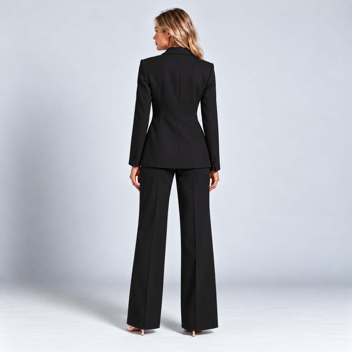 Monvaline | Women's Tailored Blazer & Wide Leg Trouser Co-Ord Set