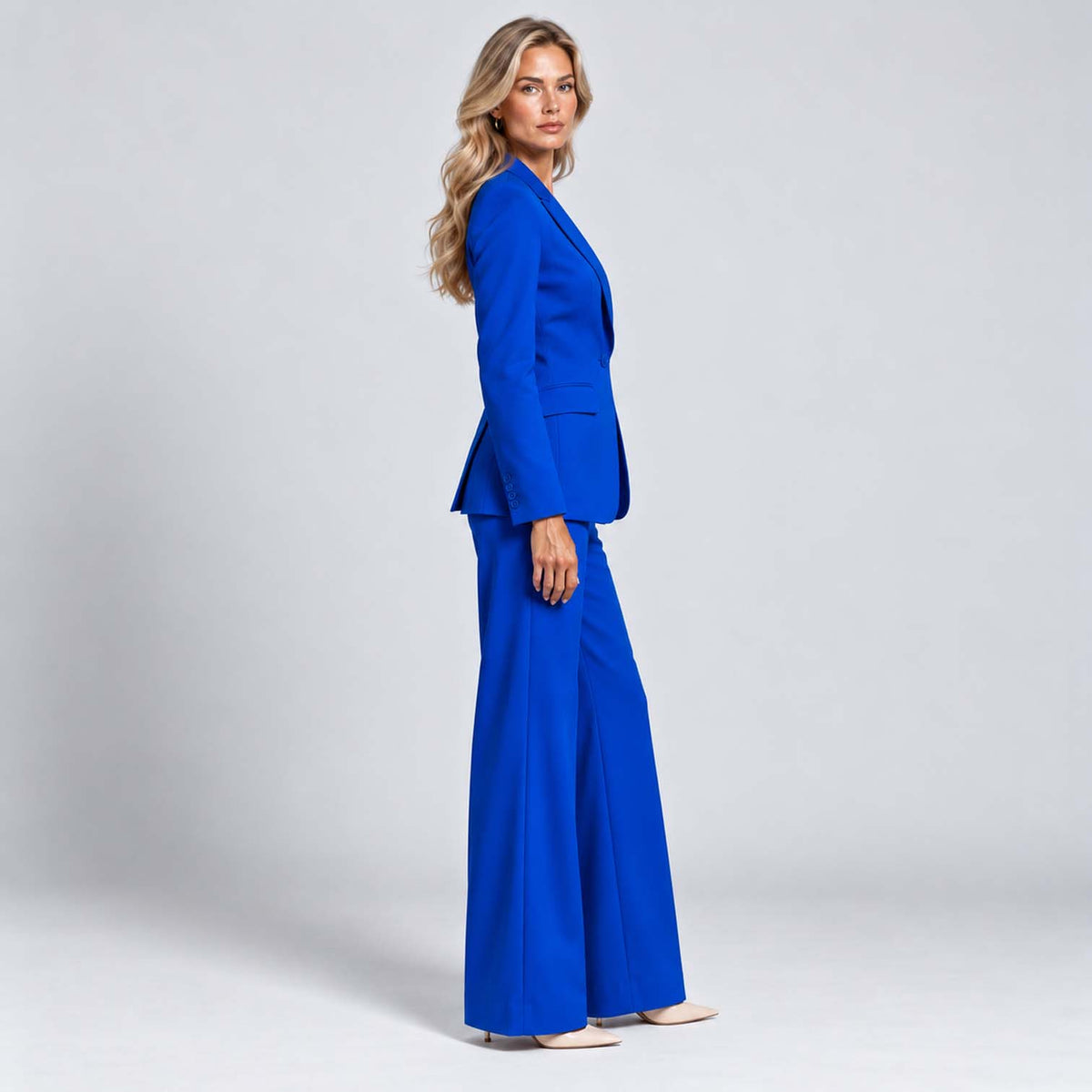 Monvaline | Women's Tailored Blazer & Wide Leg Trouser Co-Ord Set
