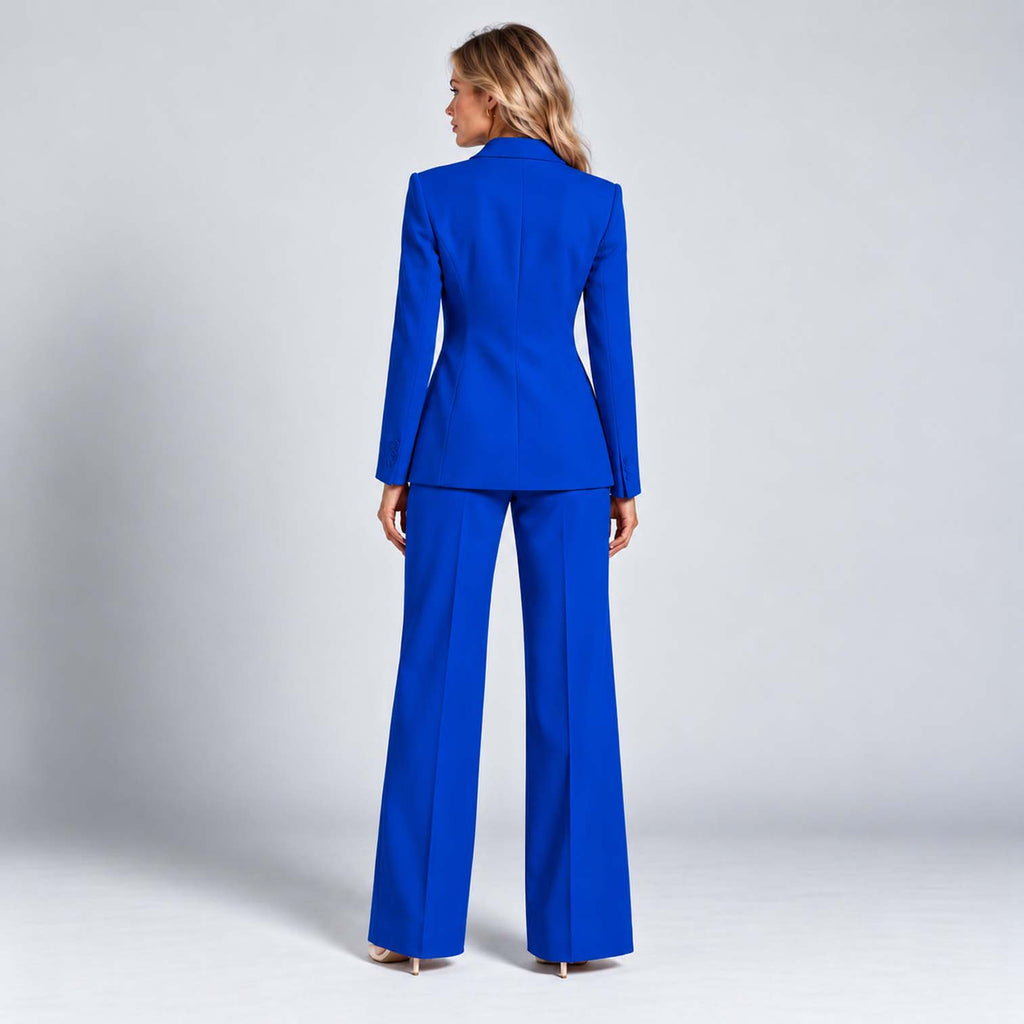 Monvaline | Women's Tailored Blazer & Wide Leg Trouser Co-Ord Set