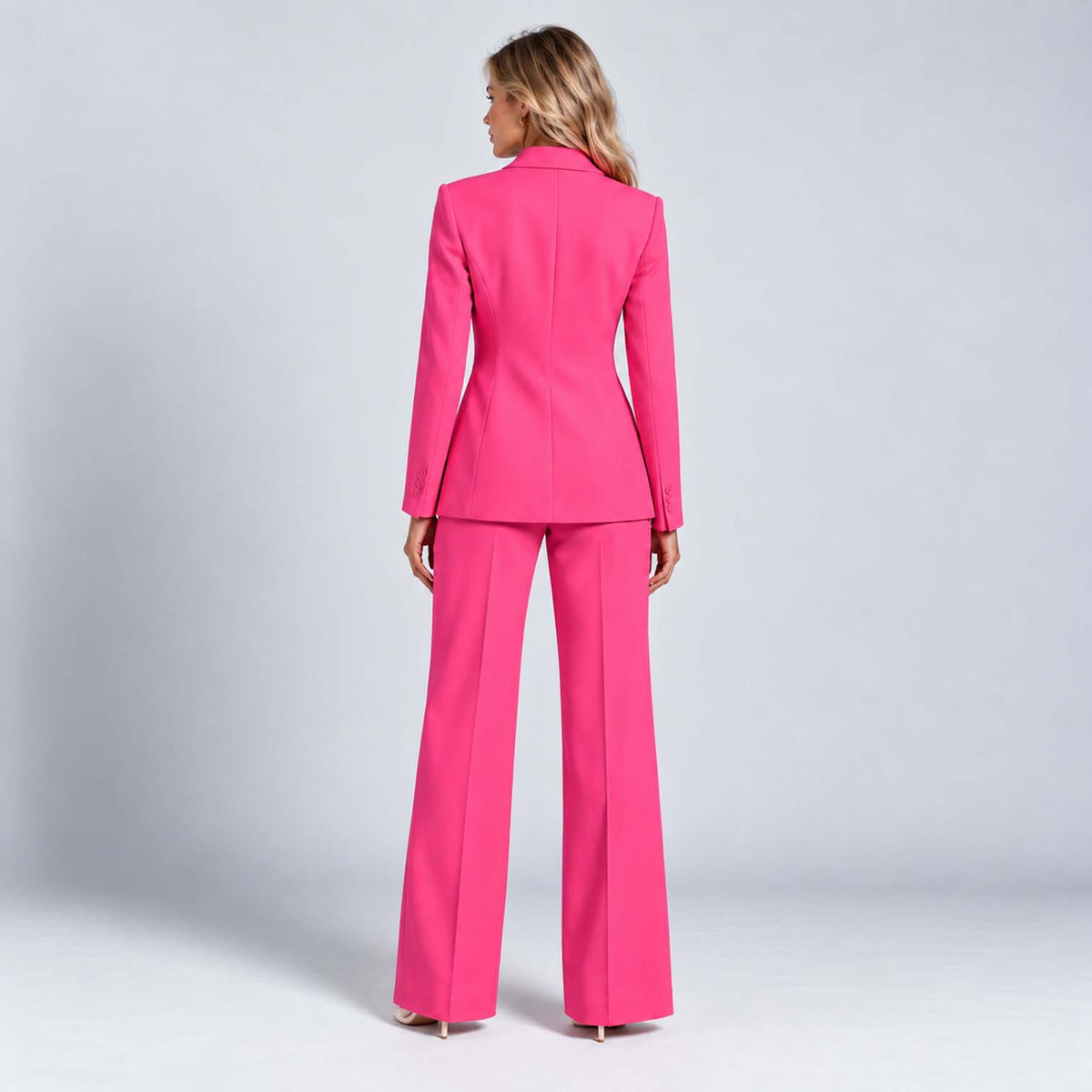Monvaline | Women's Tailored Blazer & Wide Leg Trouser Co-Ord Set