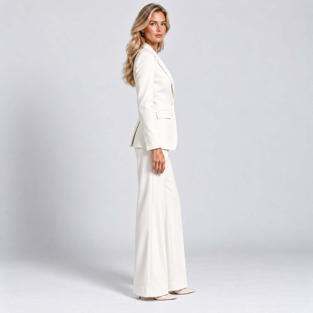 Monvaline | Women's Tailored Blazer & Wide Leg Trouser Co-Ord Set