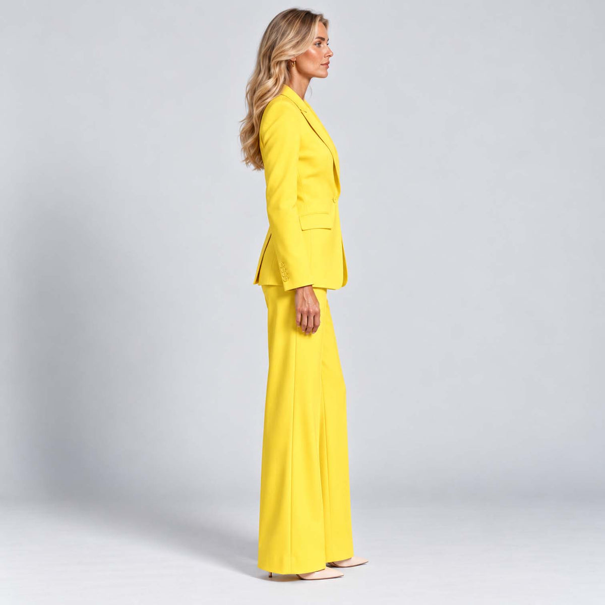 Monvaline | Women's Tailored Blazer & Wide Leg Trouser Co-Ord Set