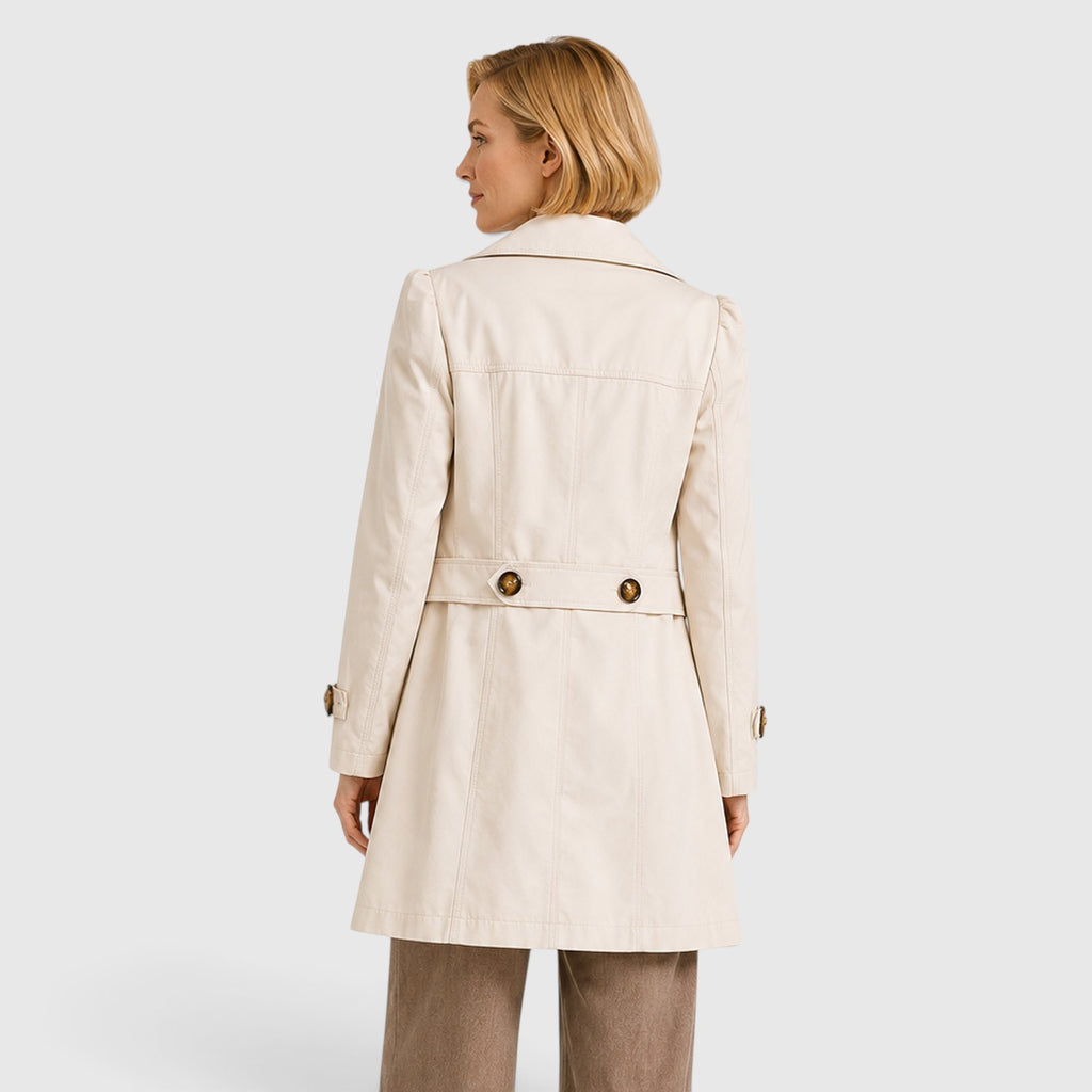 Monvaline | Women's Tailored Trench Coat – Mid Length