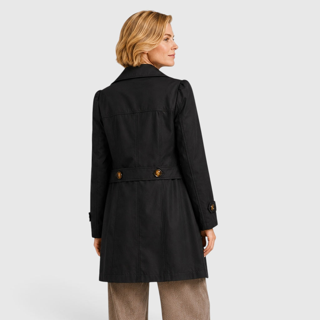 Monvaline | Women's Tailored Trench Coat – Mid Length