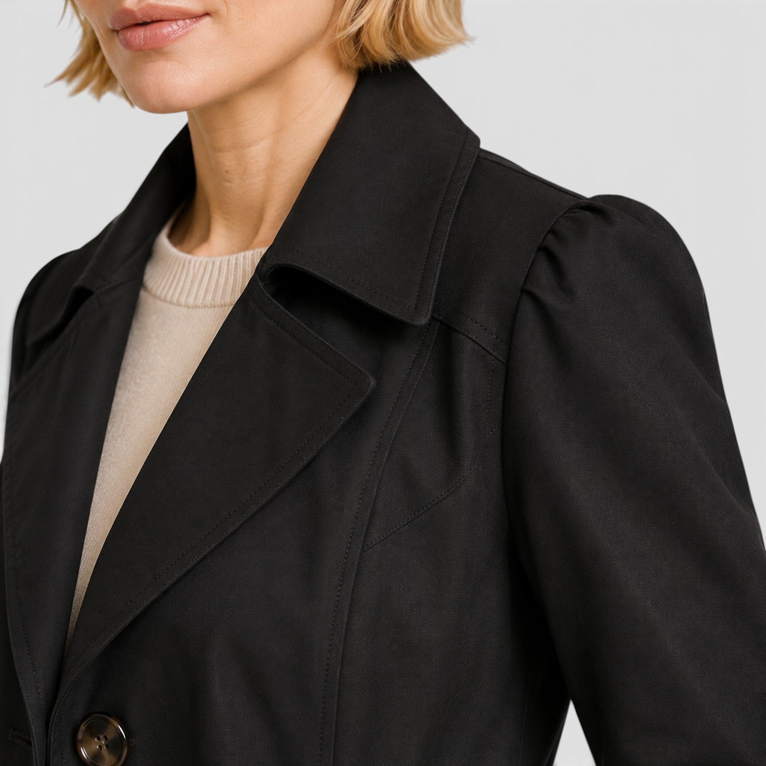 Monvaline | Women's Tailored Trench Coat – Mid Length