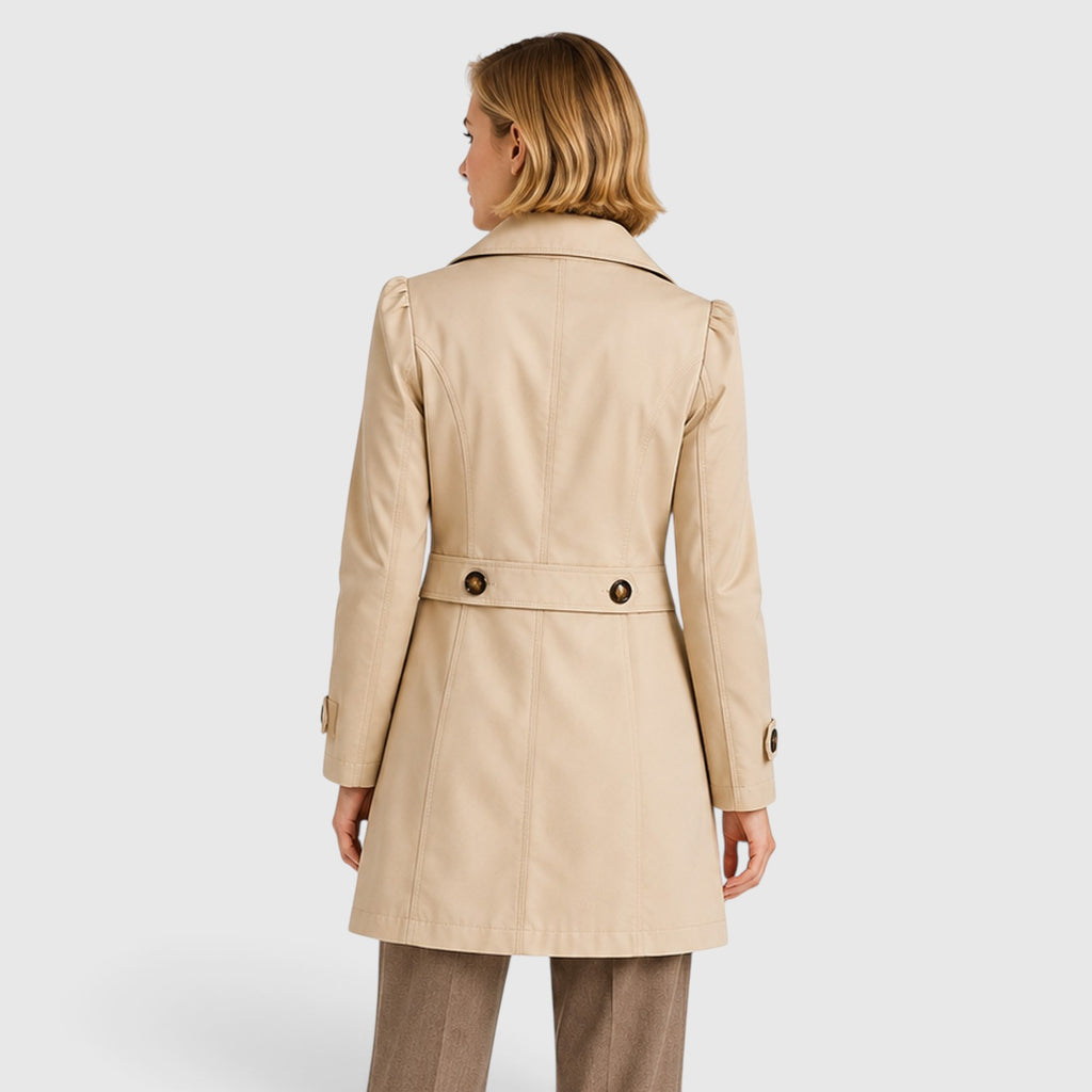 Monvaline | Women's Tailored Trench Coat – Mid Length