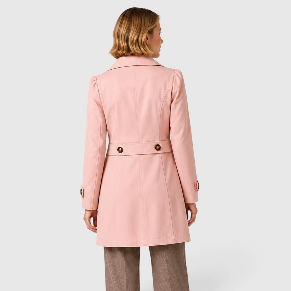 Monvaline | Women's Tailored Trench Coat – Mid Length