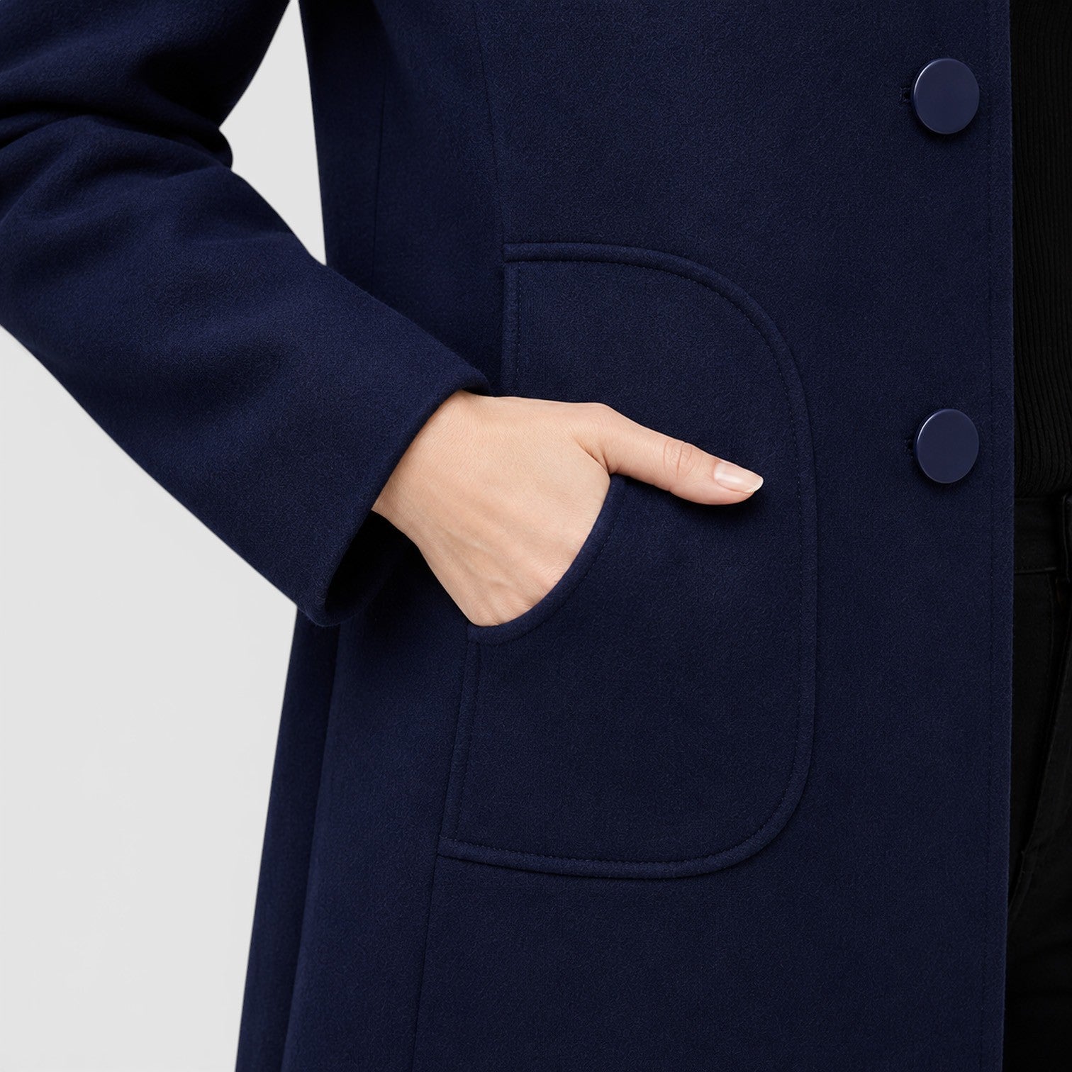 Monvaline | Women's Warm Classic Long Wool Coat