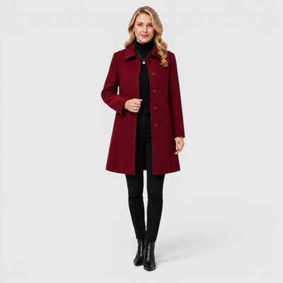 Monvaline | Women's Warm Classic Long Wool Coat