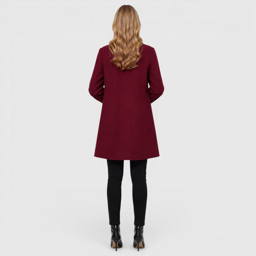 Monvaline | Women's Warm Classic Long Wool Coat