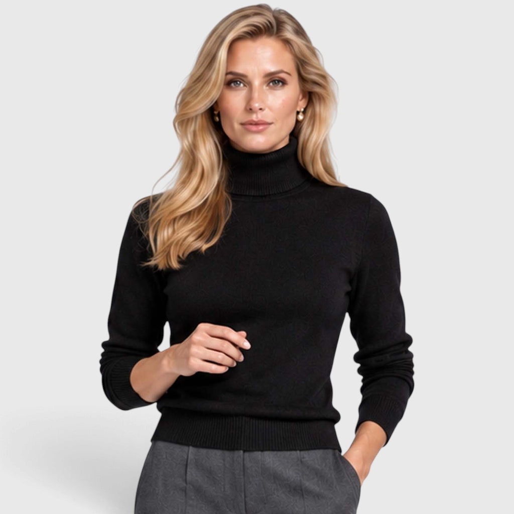 Monvaline | Women's Warm High Neck Sweater Knit Pullover