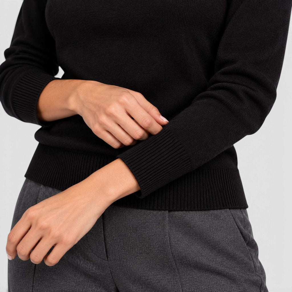 Monvaline | Women's Warm High Neck Sweater Knit Pullover