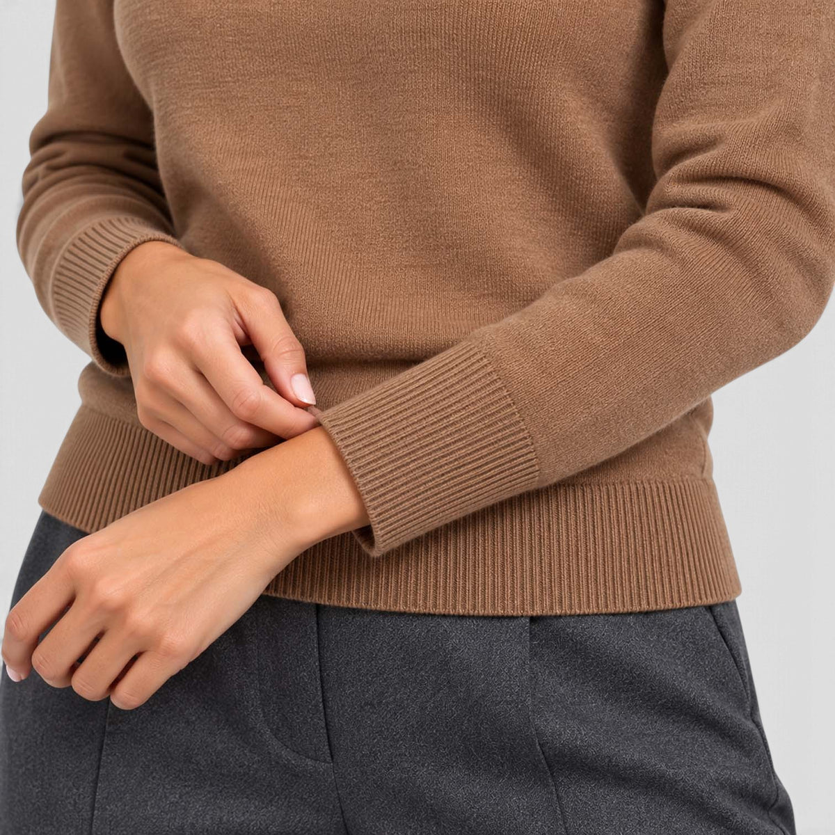 Monvaline | Women's Warm High Neck Sweater Knit Pullover