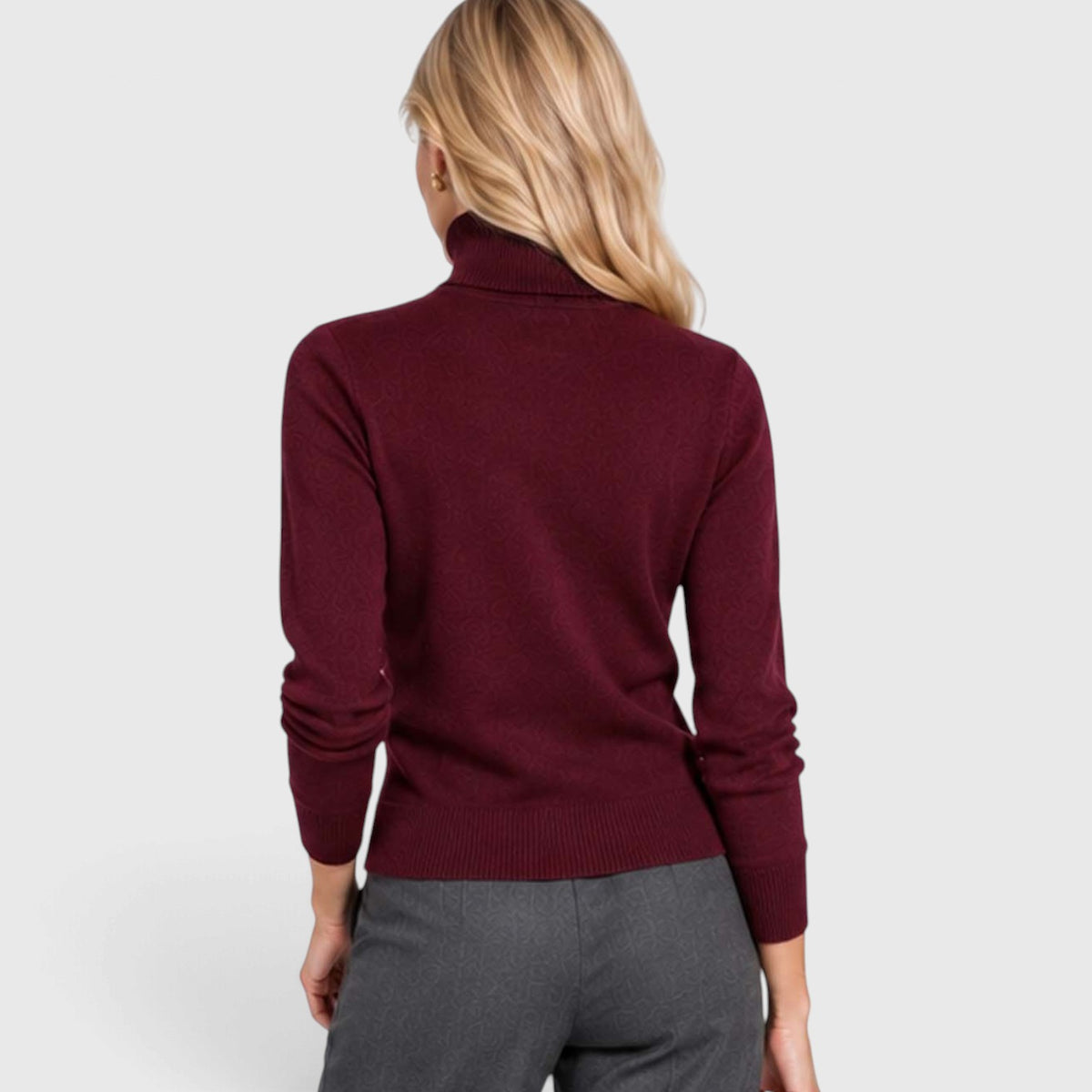 Monvaline | Women's Warm High Neck Sweater Knit Pullover