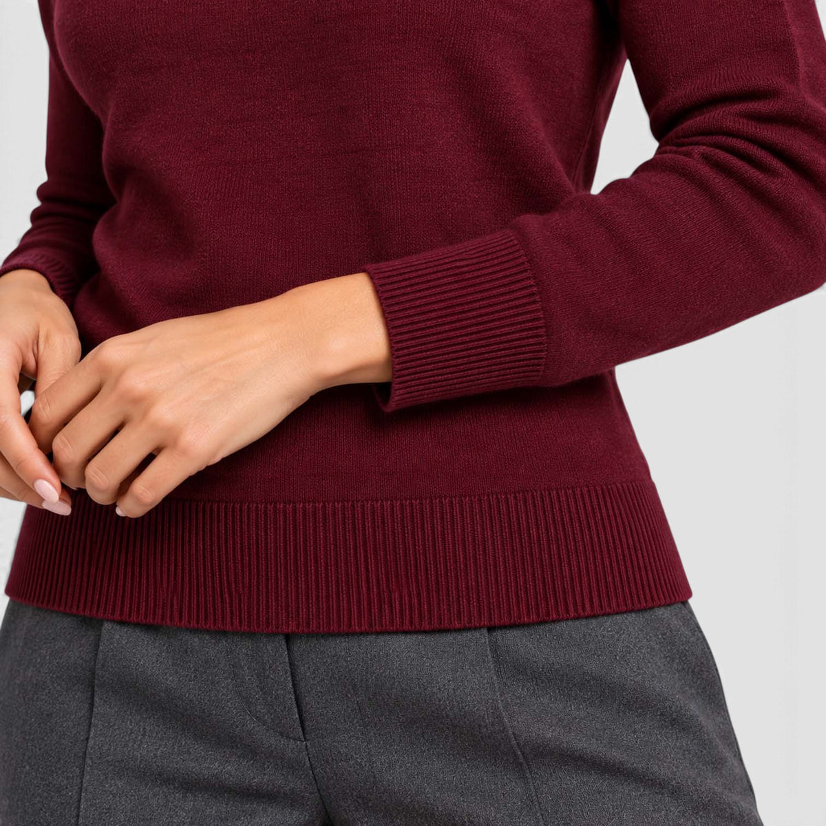 Monvaline | Women's Warm High Neck Sweater Knit Pullover