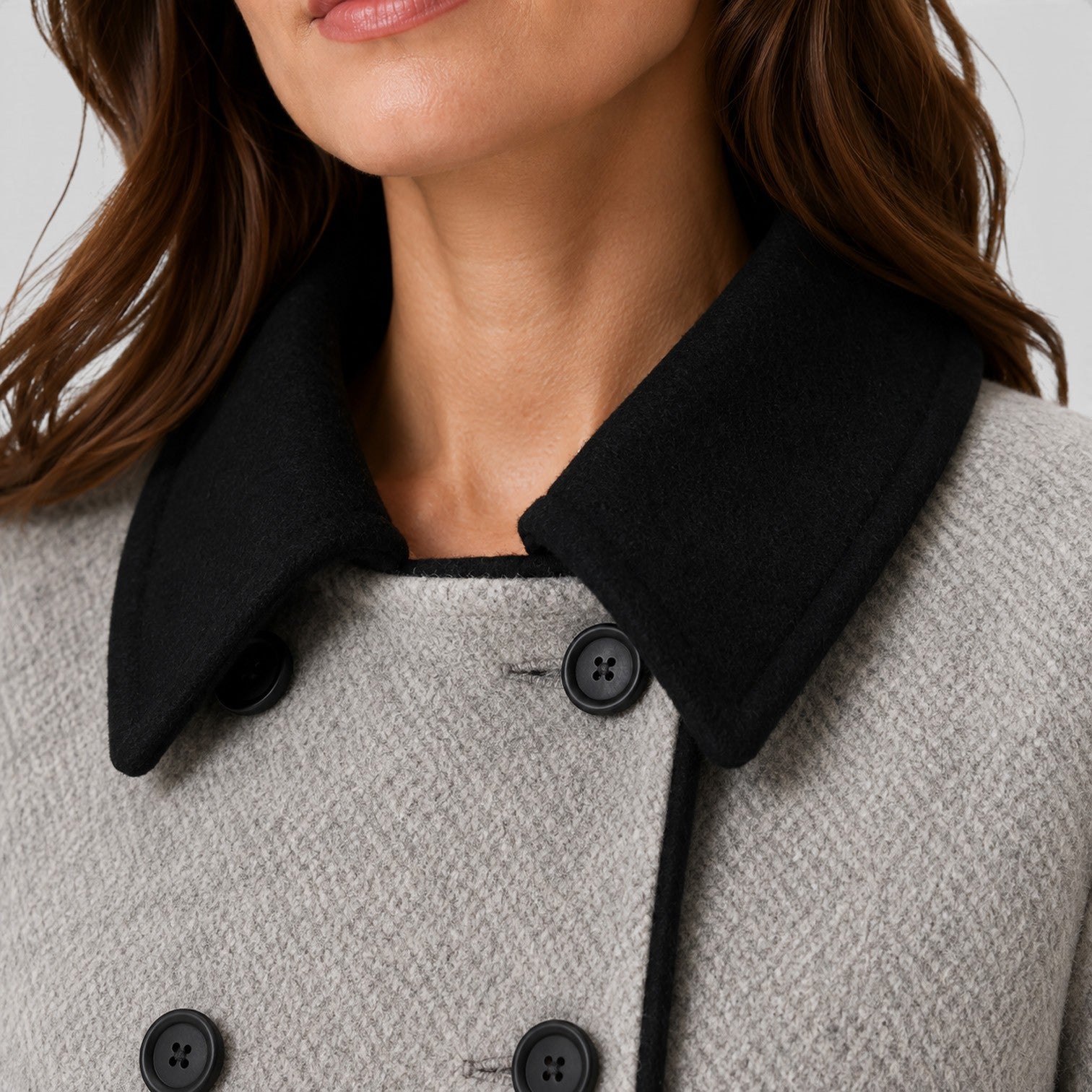 Monvaline | Women's Warm Loose Fit Long Sleeve Wool Coat